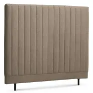 Randig sänggavel, höjdjusterbar - antilop beige polyestertyg (L:140)