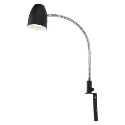 SANDNES sänglampa, svart/krom