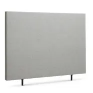 Vanlig sänggavel, höjdjusterbar - ljusgrått polyestertyg (L:160)