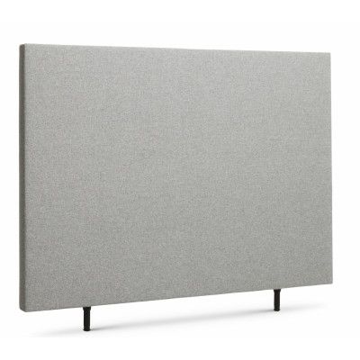 Vanlig sänggavel, höjdjusterbar - ljusgrått polyestertyg (L:160)