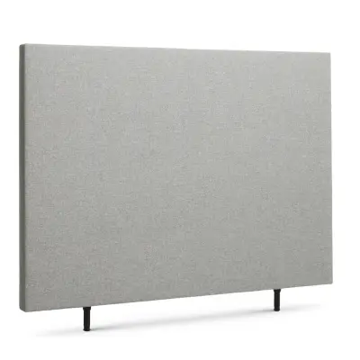 Vanlig sänggavel, höjdjusterbar - ljusgrått polyestertyg (L:160)