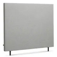 Vanlig sänggavel, justerbar i höjdled - ljusgrått polyestertyg (L:140)