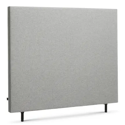 Vanlig sänggavel, justerbar i höjdled - ljusgrått polyestertyg (L:140)