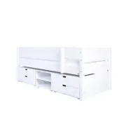 Manis-H Ariel enkelsäng med designsängbord och förvaring - 200 cm - 90x200