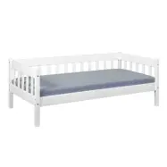 NORDIC LIVING COLLECTION Sintro bäddsoffa 90 x 200 i vitt med massiv träbotten