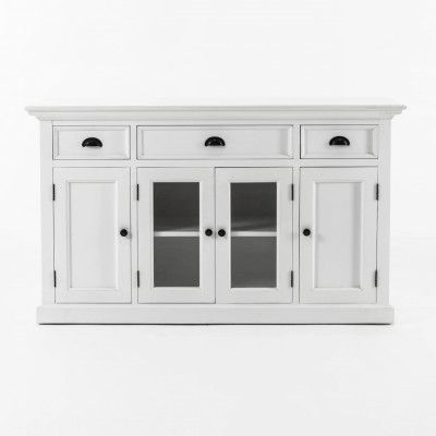 NOVASOLO Halifax buffet, m. 4 luckor och 3 lådor - vit mahogny och MDF