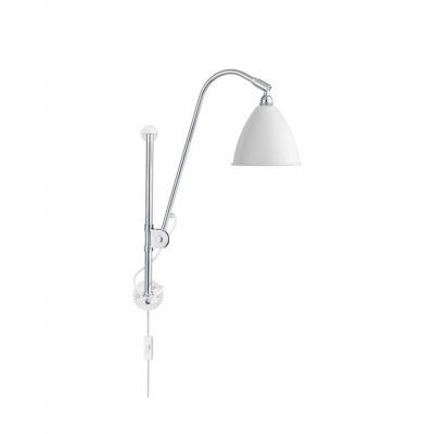 GUBI - Bestlite BL5 Vägglampa Ø16 Krom/Matt Vit