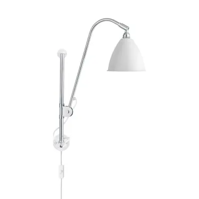 GUBI - Bestlite BL5 Vägglampa Ø16 Krom/Matt Vit