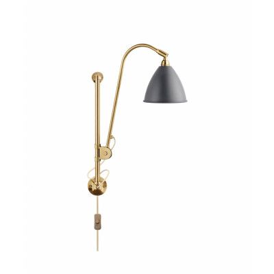GUBI - Bestlite BL5 Vägglampa Ø16 Mässing/Grå