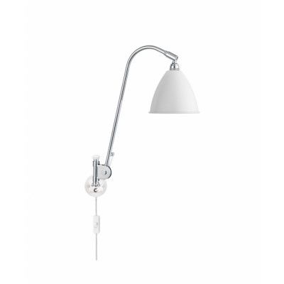 GUBI - Bestlite BL6 Vägglampa Ø16 Krom/Matt Vit