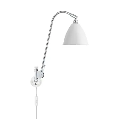 GUBI - Bestlite BL6 Vägglampa Ø16 Krom/Matt Vit