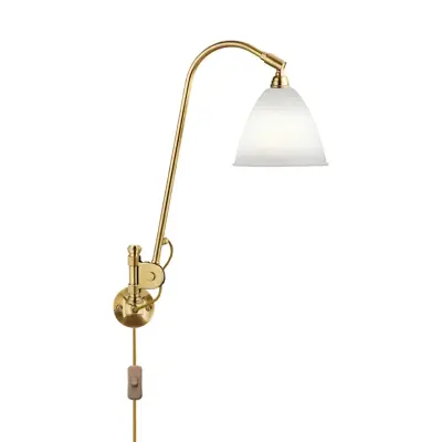 GUBI - Bestlite BL6 Vägglampa Ø16 Mässing/Porslin