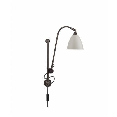 GUBI - Bestlite BL5 vägglampa, Ø 16 cm, svart/mässing/vit