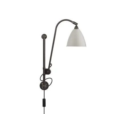 GUBI - Bestlite BL5 vägglampa, Ø 16 cm, svart/mässing/vit