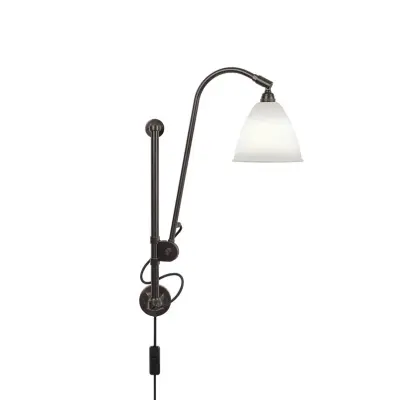 GUBI - Bestlite BL5 vägglampa, Ø 16 cm, svart/porslin
