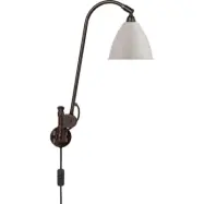 GUBI - Bestlite BL6 vägglampa, Ø 16 cm, svart/mässing/vit