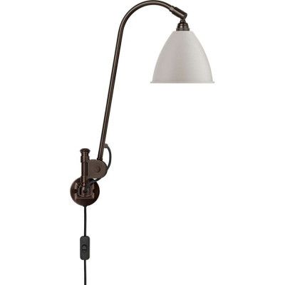 GUBI - Bestlite BL6 vägglampa, Ø 16 cm, svart/mässing/vit
