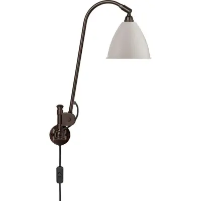 GUBI - Bestlite BL6 vägglampa, Ø 16 cm, svart/mässing/vit
