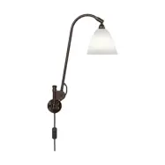 GUBI - Bestlite BL6 vägglampa, Ø 16 cm, svart/porslin