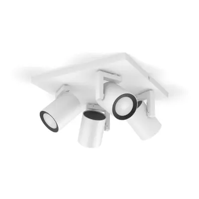 Philips Hue - LED-takspotlight Argenta, vit, 4 lampor RGB CCT