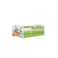 KOCOT KIDS Bed babydreams gröna djur med låda med madrass 160/80