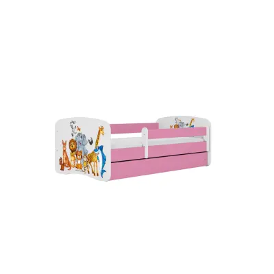 KOCOT KIDS Bed babydreams rosa djur utan låda med madrass 160/80