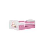KOCOT KIDS Säng babydreams rosa dröm med låda med madrass 140/70