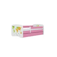 KOCOT KIDS Säng babydreams rosa kort med låda med madrass 180/80