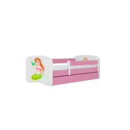 KOCOT KIDS Säng babydreams rosa sjöjungfru med låda med madrass 180/80