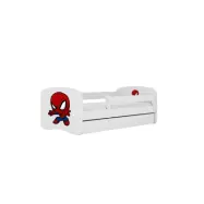KOCOT KIDS Säng babydreams vit spiderman med låda med madrass 140/70