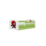 KOCOT KIDS Säng babydreams grön spiderman med låda med madrass 160/80