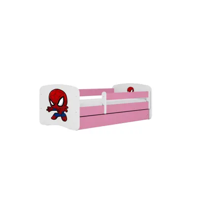 KOCOT KIDS Säng babydreams rosa spiderman utan låda med madrass 180/80