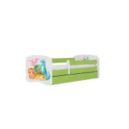 KOCOT KIDS Bed babydreams gröna små dinos utan låda med madrass 140/70