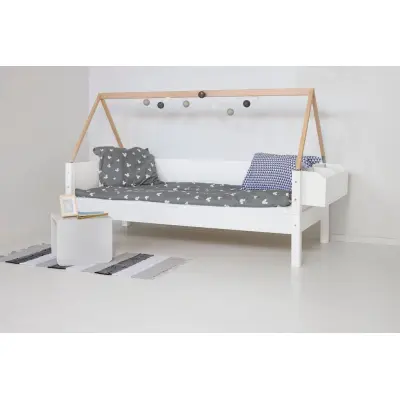 Manis-H Saga House-säng med sängstomme i bok - 200 cm - 90x200