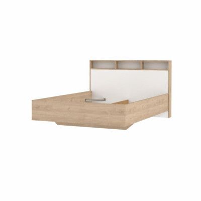 TWILUM Ikast Säng 140x190, Jackson Hickory / Vit, 149,8 x 206 x 96,8 cm