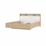 TWILUM Ikast Säng 160x200, Jackson Hickory / Vit, 169,8 x 216 x 0,97 cm