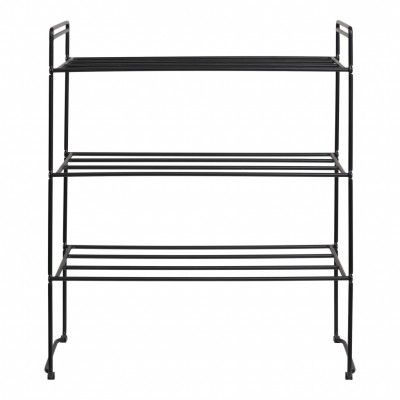 HOUSE NORDIC Swansea skohylla, med 3 hyllplan - svart stål (49,5x25x60)