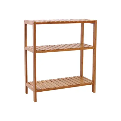 SONGMICS BCB33Y badrums-/köks-/skohylla i bambu, 60 x 26 x 66 cm. Perfekt för badrum, vardagsrum, hall, kök eller balkong.
