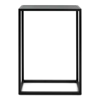 SPINDER DESIGN Daniël sidobord, rektangulärt - svart borstad ek och matt svart stål (66x30)