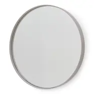 SPINDER DESIGN Donna väggspegel, rund - spegelglas och taupe stål (Ø60)