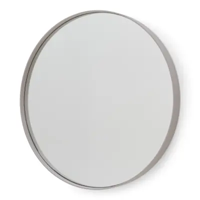 SPINDER DESIGN Donna väggspegel, rund - spegelglas och taupe stål (Ø60)