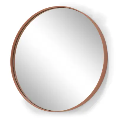 SPINDER DESIGN Donna väggspegel, rund - spegelglas och terrakottastål (Ø60)
