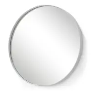 SPINDER DESIGN Donna väggspegel, rund - spegelglas och vitt stål (Ø90)