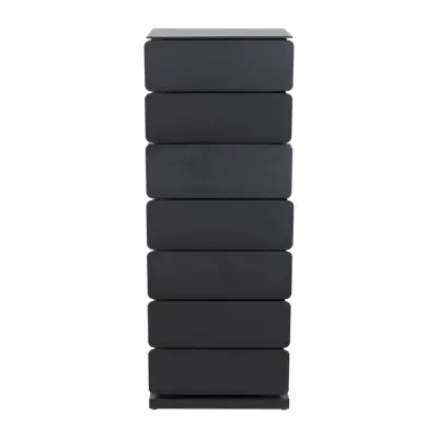 SPINDER DESIGN Joey skohylla - rektangulär i pulverlackerat stål, svart, 7 fack