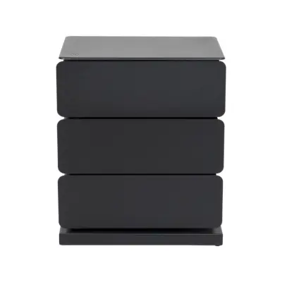 SPINDER DESIGN Joey skoställ / byrå, med 3 fack - svart pulverlackerat stål (37x26)