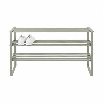 SPINDER DESIGN Rex Skohylla, med 3 Hyllplan - Dammgrön Stål (100 x 29 cm)