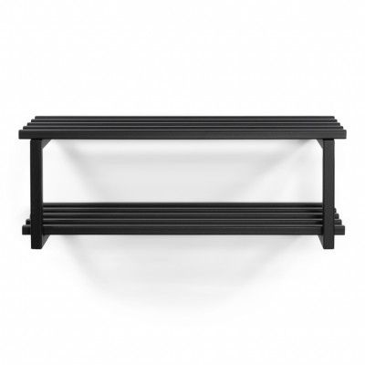 SPINDER DESIGN Rizzoli/Marco Black Edition skohylla, w. 2 hyllplan - svart stål (B:71)