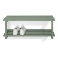 SPINDER DESIGN Rizzoli/Marco Color Edition skohylla, w. 2 hyllor - dammigt grönt stål (B:71)