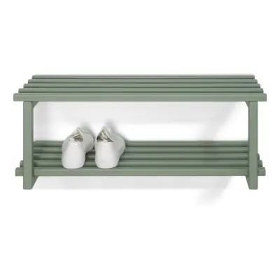 SPINDER DESIGN Rizzoli/Marco Color Edition skohylla, w. 2 hyllor - dammigt grönt stål (B:71)