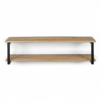 SPINDER DESIGN Rizzoli/Marco XL skohylla, m. 2 hyllplan - naturlig ek och svart stål (B:100)